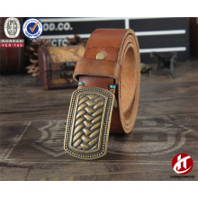 Top Brand Quality Classic Ceinture de luxe en cuir de vachette entière à grains entiers sans intercalaire